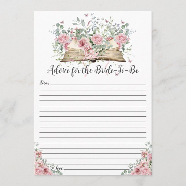 Book New Chapter Advice for the Bride to Be  Card (Front)