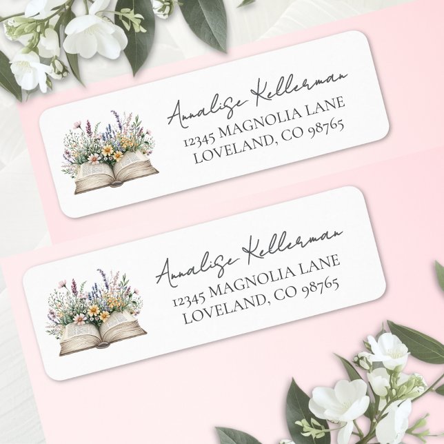 Book New Chapter Wildflower Bridal Shower (Book New Chapter Wildflower Bridal Shower label)