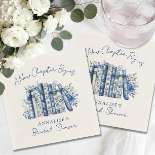 Book New Chapter Wildflower Bridal Shower Napkin