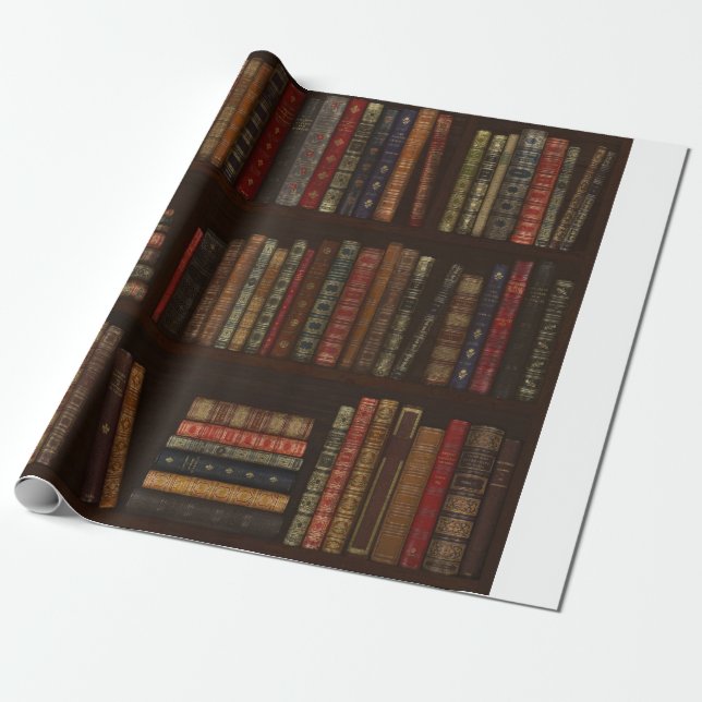 Book Nook Wrapping Paper (Unrolled)