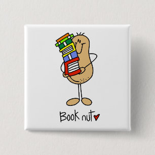 Book Nut T-shirts and Gifts 15 Cm Square Badge