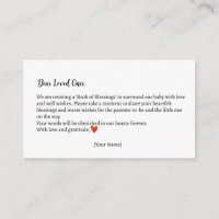 Book of Blessings Autumn Teddy Bear Baby Shower