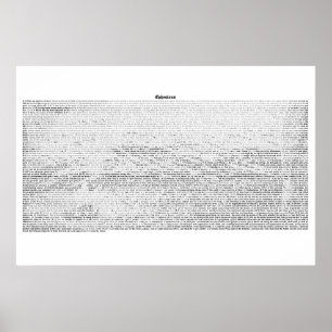 Book of Ephesians (complete KJV text) Poster