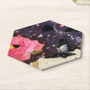 Book of Fairytales Pillar Candle Paper Coaster