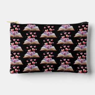 Book Of Hearts Black Accessory Pouch