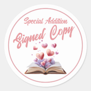 Book Of Hearts Signed Copy Classic Round Sticker