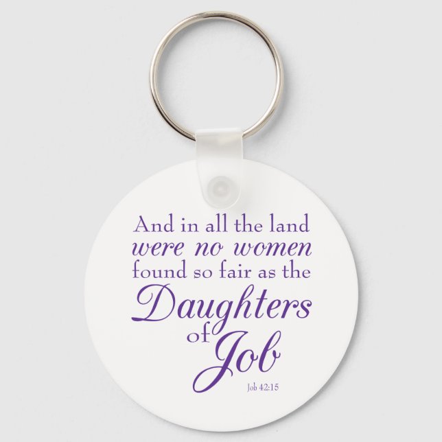 Book of Job Bible Verse Key Ring (Front)