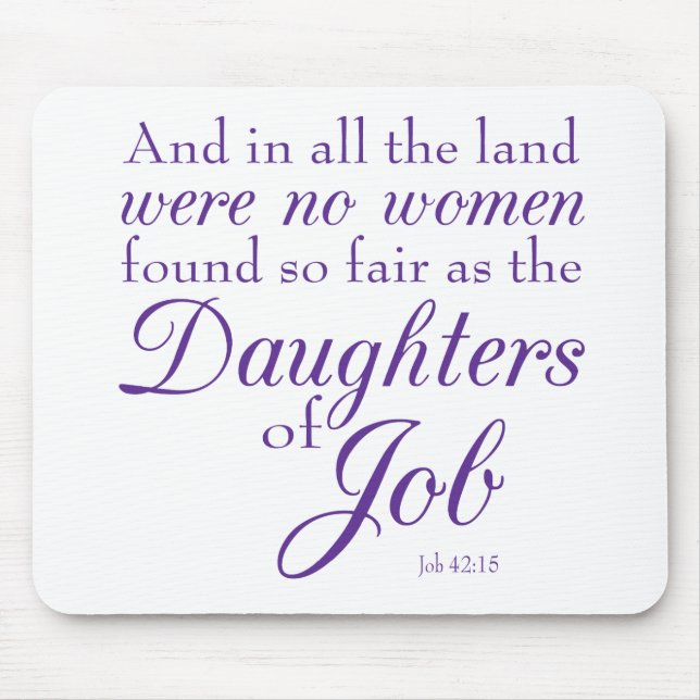 Book of Job Bible Verse Mouse Pad (Front)