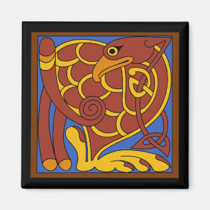 Book Of Kells Celtic Knot Mediaeval Bird Magnet