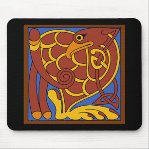 Book Of Kells Celtic Knot Mediaeval Bird Mouse Pad