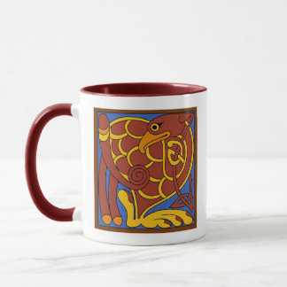 Book Of Kells Celtic Knot Mediaeval Bird Mug