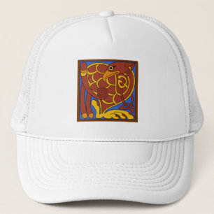 Book Of Kells Celtic Knot Mediaeval Bird Trucker Hat
