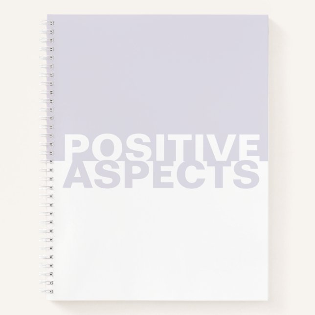 Book of Positive Aspects Two-Tone Notebook (Front)