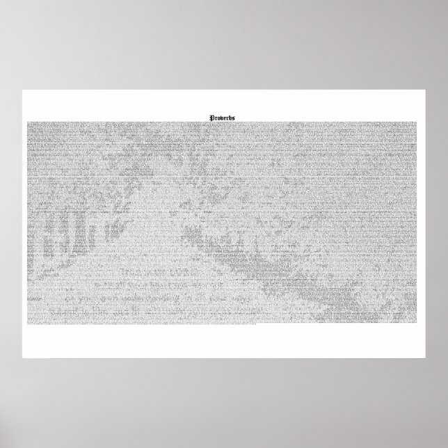 Book of Proverbs (complete KJV text) Poster (Front)