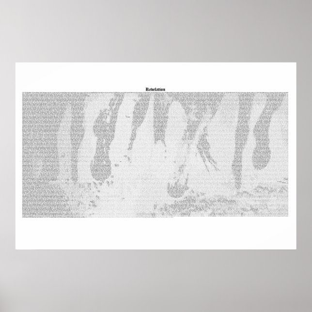 Book of Revelation (complete KJV text) Poster (Front)