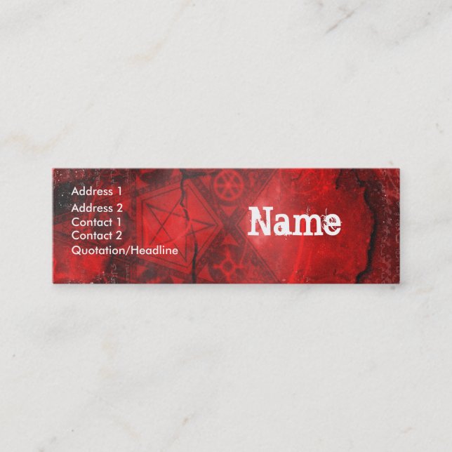 Book of Shadows Business Card Template (Front)