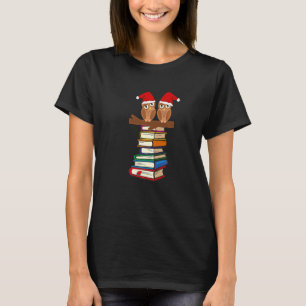 Book Owls With a Happy Face Reading Books Love To T-Shirt