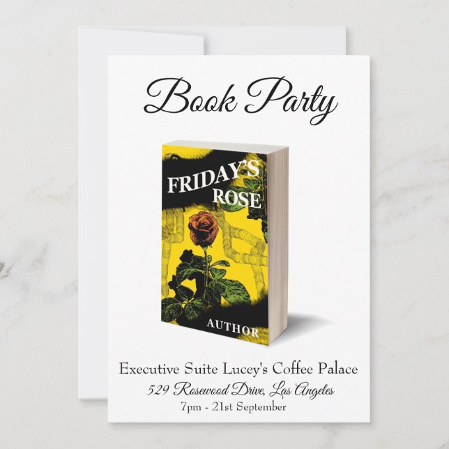 Book Party Launch  Release Invitation (Front)