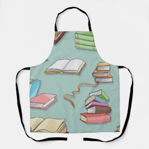 Book pattern apron
