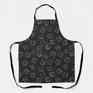 Book pattern apron