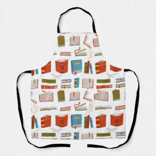 Book pattern apron