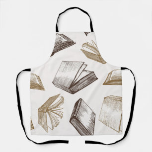 Book pattern apron