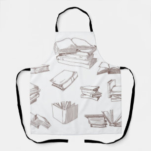 Book pattern apron