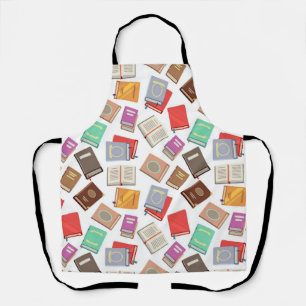 Book pattern apron