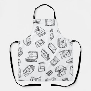 Book pattern apron