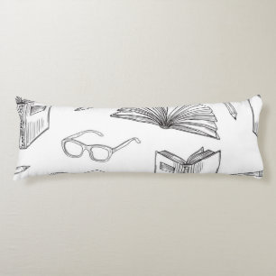 Book pattern body cushion