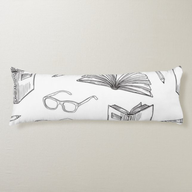 Book pattern body cushion (Front)