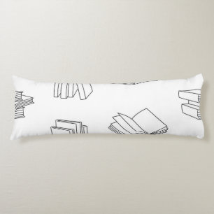 Book pattern body cushion