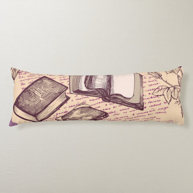 Book pattern body cushion (Front)