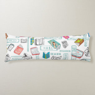 Book pattern body cushion