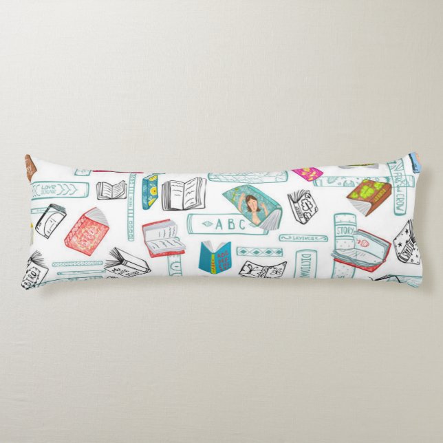 Book pattern body cushion (Front)