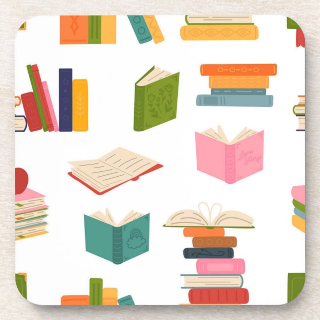 Book pattern coaster (Front)