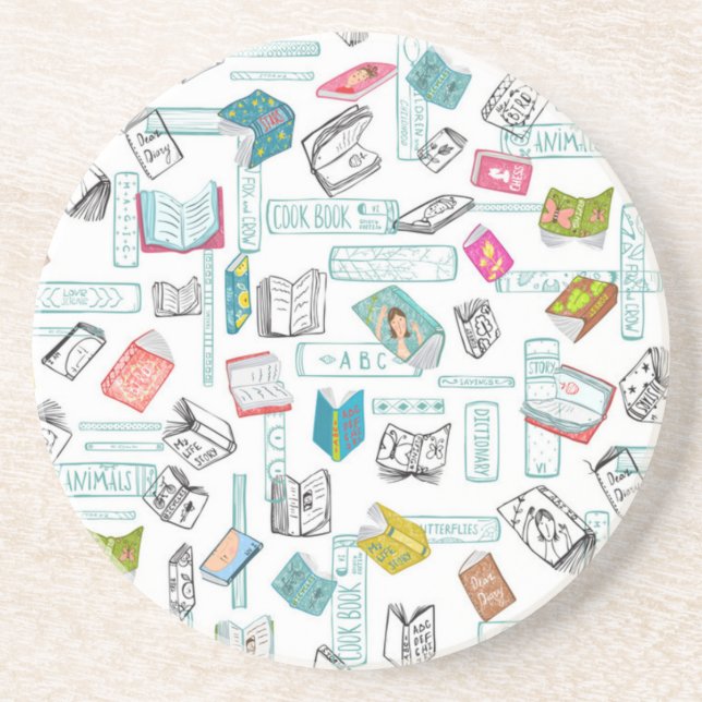Book pattern coaster (Front)