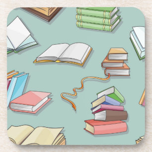 Book pattern coaster