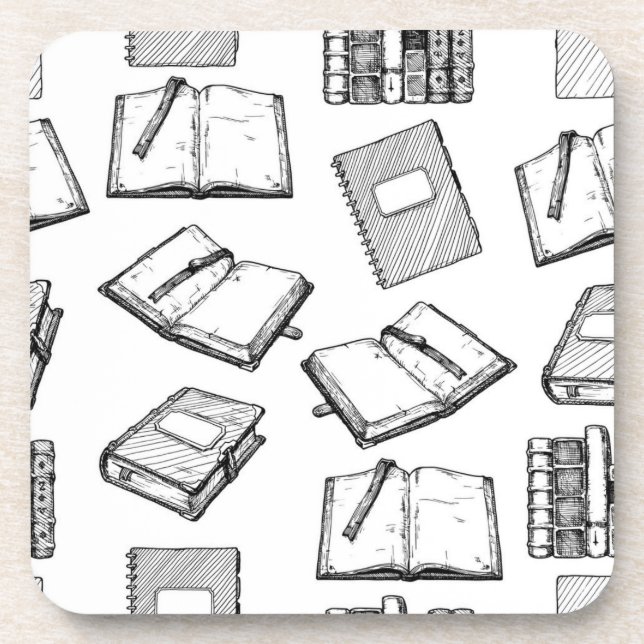 Book pattern coaster (Front)