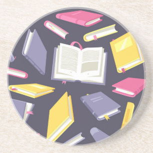 Book pattern coaster