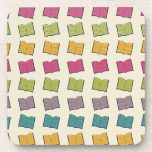Book pattern coaster