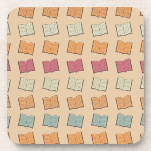 Book pattern coaster