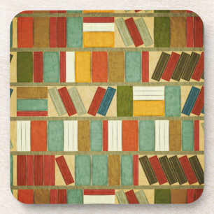 Book pattern coaster