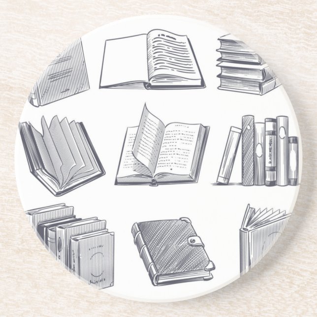 Book pattern coaster (Front)