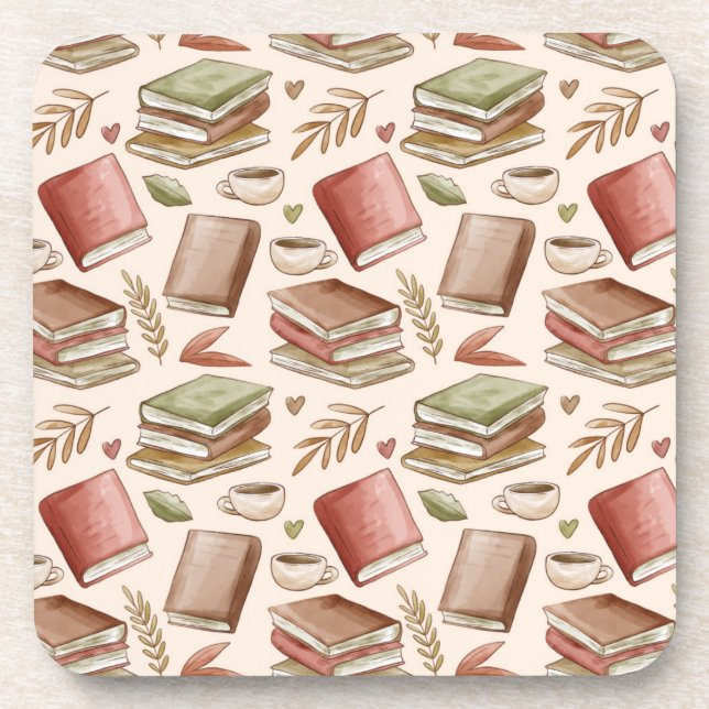 Book pattern coaster (Front)