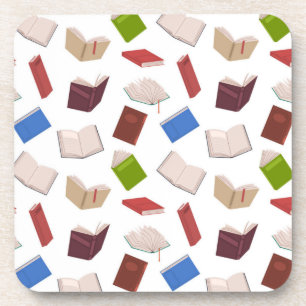 Book pattern coaster