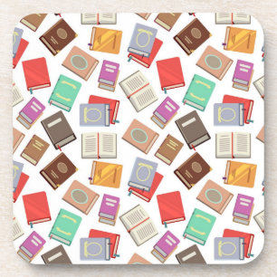 Book pattern coaster