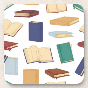Book pattern coaster