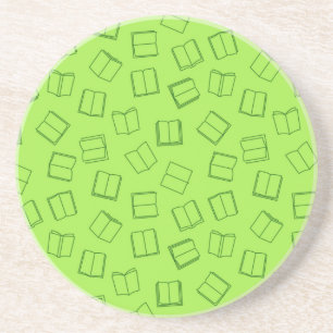 Book pattern coaster