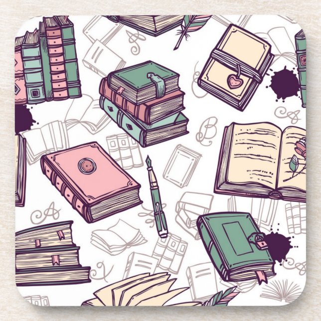 Book pattern coaster (Front)